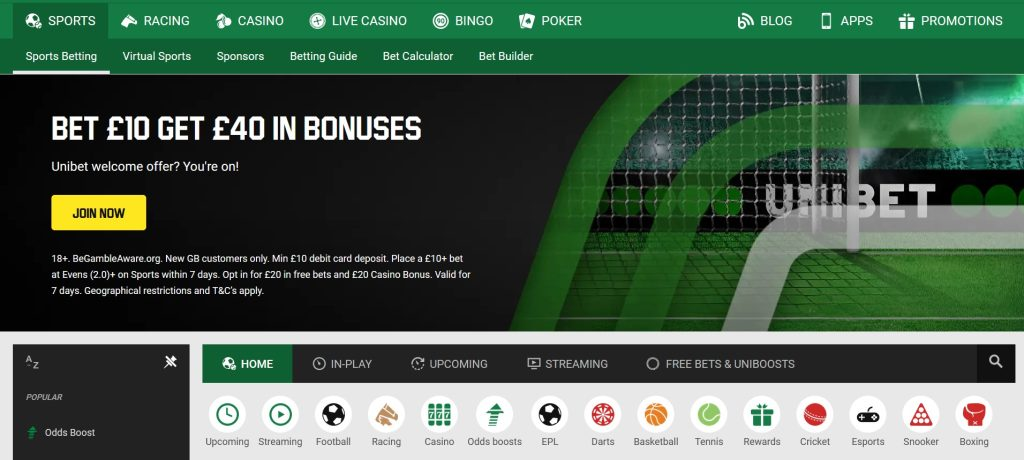 Unibet – A Good Choice for Popular Titles